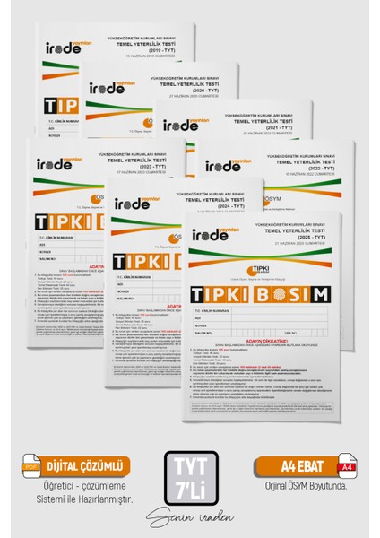 2026 YKS TYT ÖSYM Çıkmış Soru Son 7 Yıl Tıpkı Basım Çözümlü Paket Deneme fiyatları