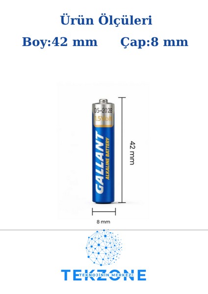 Alkalin Aaaa 2'li Pil 1.5V Tablet Çizim Kalem Pili 4 A fırsatları