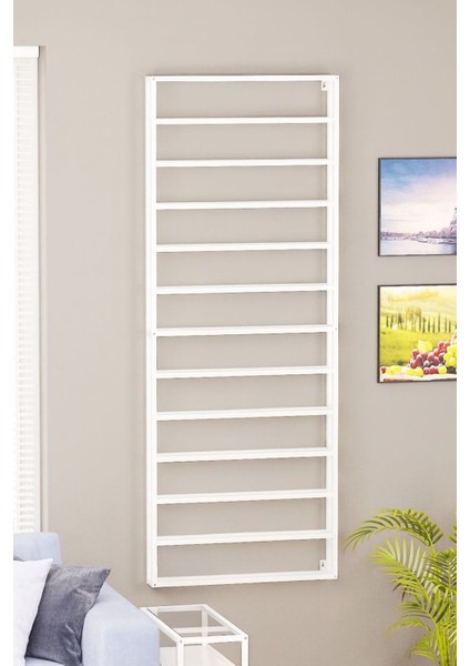 13 Katlı Metal Şarap Rafı, Duvara Monte, Şaraplık, Şık ve Pratik Tasarım