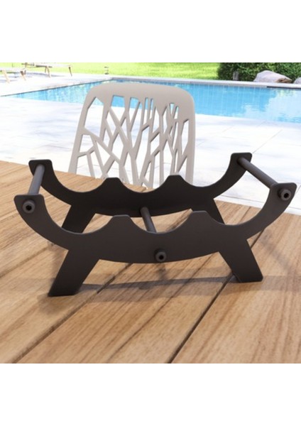 Şık Metal Eliptik Desenli Masa Üstü Şişe Standı fiyatları