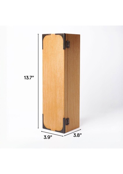 Ahşap Şarap Saklama Kutusu, Noel Temalı, 350X100X97 Mm, Şık ve Kullanışlı Tasarım