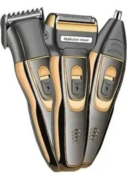 Şarjlı Çok Fonksiyonlu Saç ve Sakal Bakım Seti, Siyah, 3 Başlıkli fiyatları