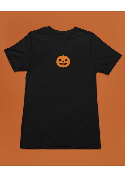 Halloween Pumpkin Face Bal Kabağı Unisex Tişört T-Shirt
