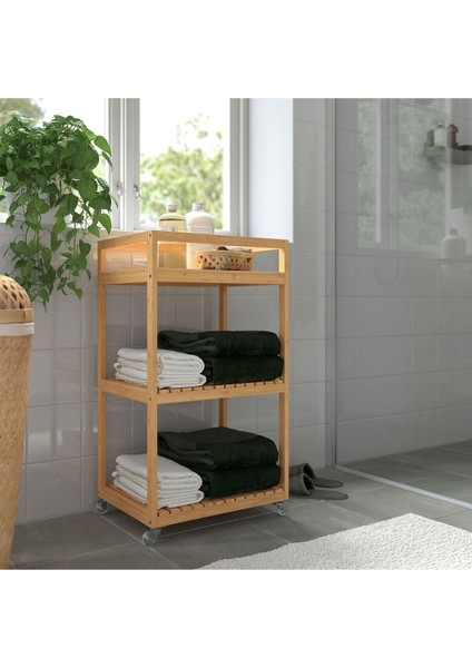 Bambu Banyo Servis Arabası, 42X33X76 Cm, Şık ve Kullanışlı Tasarım fiyatları