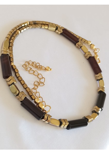 Asaletin Dokunuşu Akik ve Hematit Kolye modelleri