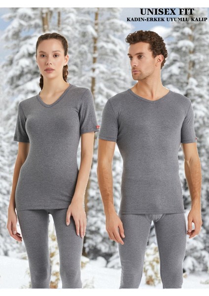 Arctic Kısa Kol V Yaka Unisex Termal Içlik "kayak Outdoor ve Günlük Kış Kullanımı Için"