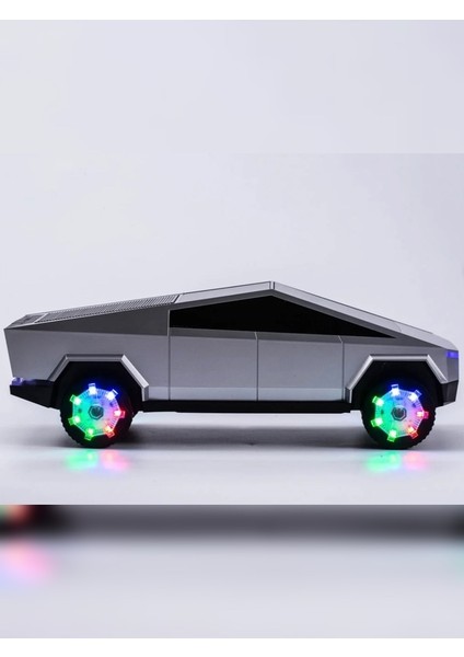 Tesla Cybertruck Tasarımlı Bluetooth Hoparlör Rgb Işık Tf USB Fm Aux Kablosuz Şarj Destekli fırsatları