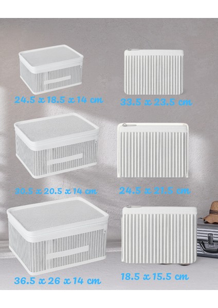 6'lı Bebek Bakım Çantası Hastane Çıkış Doğum Çantası - Çizgili fiyatları