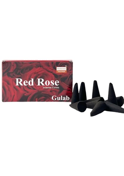Darshan Incense Red Rose (Kırmızı Gül) Konik Tütsü 10 Adet fiyatları