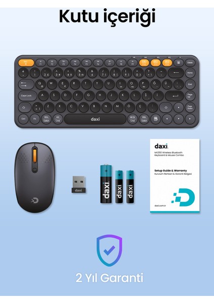 MK350 Creator Pro Sessiz 3 Kanallı Bluetooth + 2.4g Wireless Türkçe Q Klavye Mouse Seti indirimleri