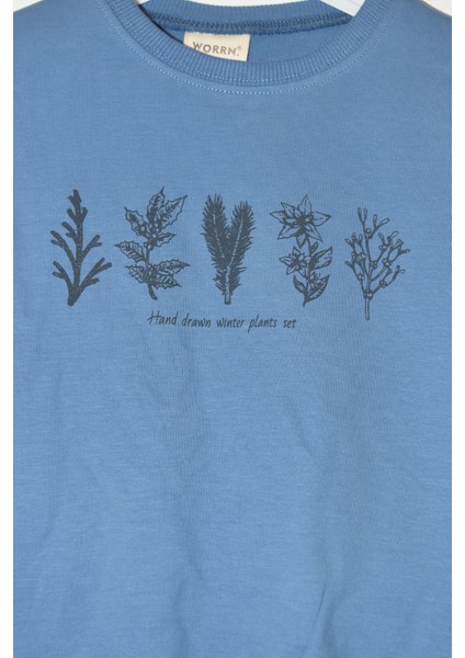 Erkek Çocuk %100 Organik Pamuk Bitki Baskılı Yumuşacık Trend Eşofman Takımı - 1008 fiyatları