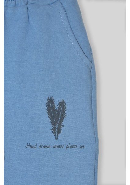 Erkek Çocuk %100 Organik Pamuk Bitki Baskılı Yumuşacık Trend Eşofman Takımı - 1008 modelleri