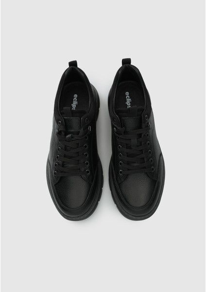Siyah Deri Erkek Sneaker indirimleri