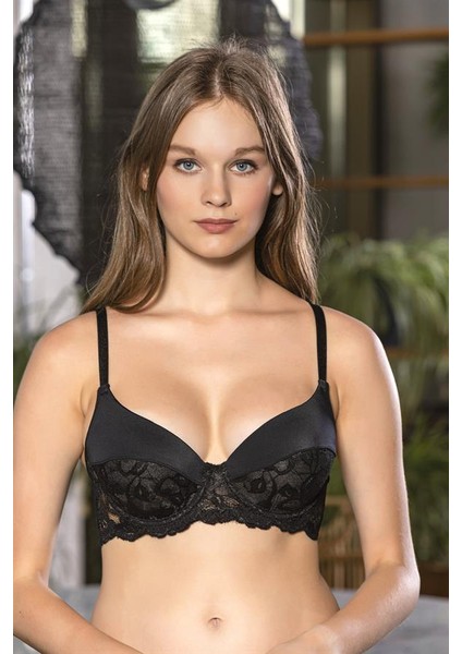 Lesca Dantel Detaylı Sütyen Siyah (BRF1130)