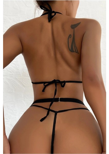 Lesca Şık Siyah Dantelli Babydoll Gecelik BRF1297 fiyatları