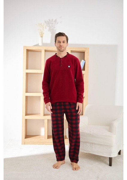 Erkek Düğme Yaka Kışlık Polar Pijama Takımı 6100/11,1 - 1 Adet modelleri