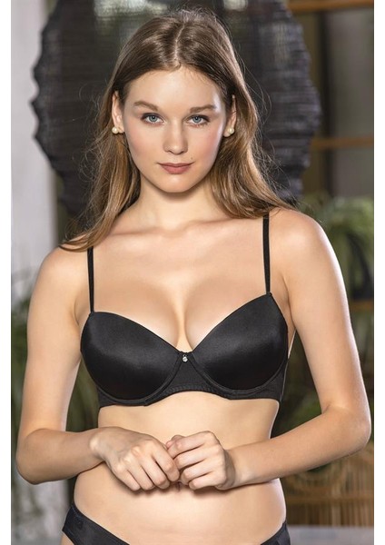 Lesca Arkası Çaprazlı Sütyen Siyah (BRF11180)