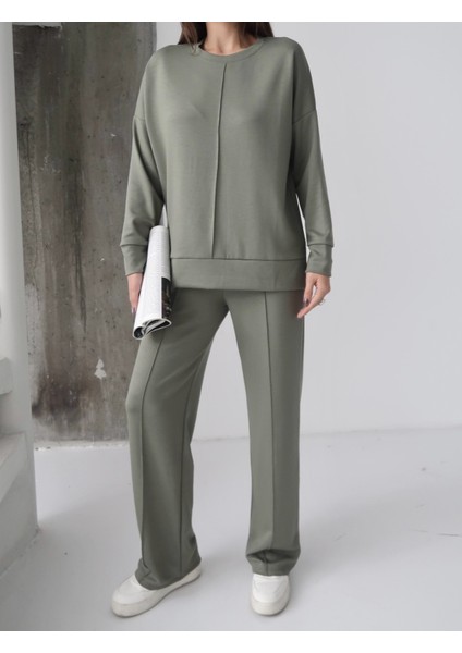 Kadın Talia Modal Ön Çımalı Yan Yırtmaçlı Alt-Üst Takım indirimleri