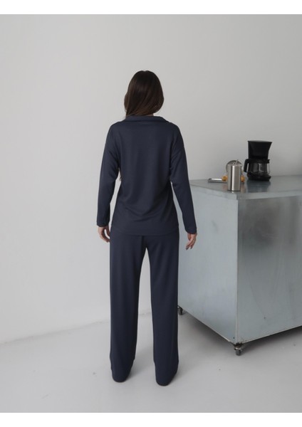 Kadın Lora Modal Polo Yaka Alt-Üst Takım fiyatları