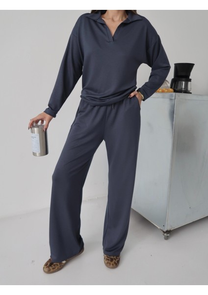 Kadın Lora Modal Polo Yaka Alt-Üst Takım fırsatları