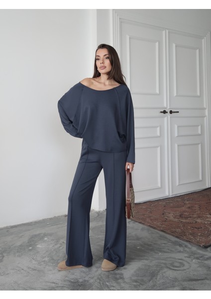 Kadın Elora Modal Pis Dikiş Detaylı Alt-Üst Takım