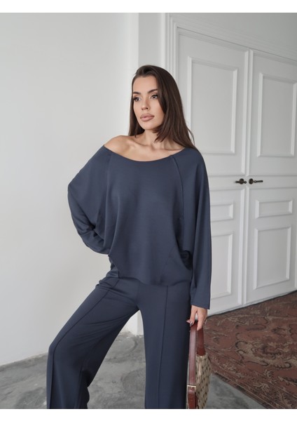 Kadın Elora Modal Pis Dikiş Detaylı Alt-Üst Takım
