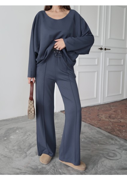 Kadın Elora Modal Pis Dikiş Detaylı Alt-Üst Takım