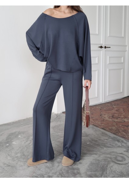 Kadın Elora Modal Pis Dikiş Detaylı Alt-Üst Takım