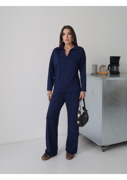 Kadın Lora Modal Polo Yaka Alt-Üst Takım fırsatları