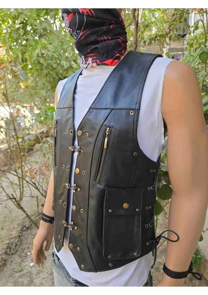 Hakiki Deri Motorcu Chopper Deri Yelek fiyatları