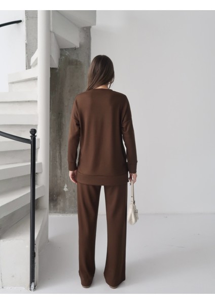 Kadın Talia Modal Ön Çımalı Yan Yırtmaçlı Alt-Üst Takım fiyatları