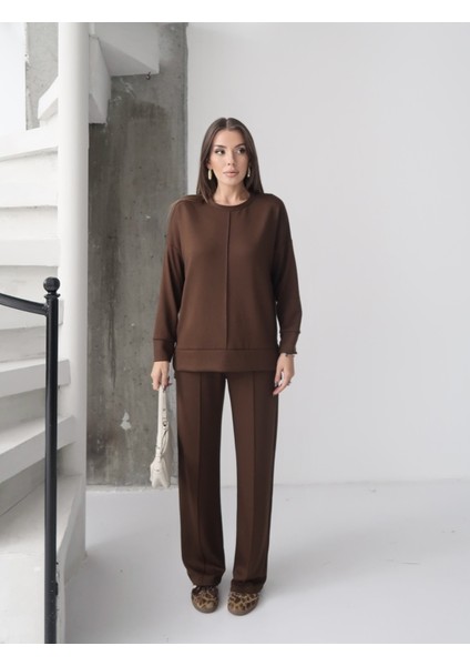 Kadın Talia Modal Ön Çımalı Yan Yırtmaçlı Alt-Üst Takım indirimleri