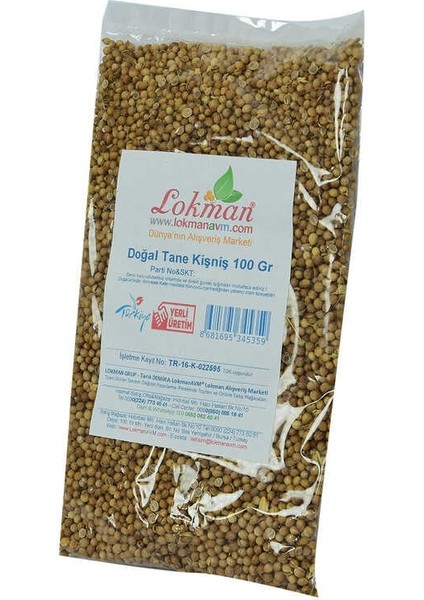 Kişniş Doğal Tane 100 gr Paket modelleri