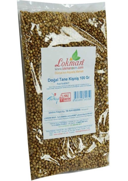 Kişniş Doğal Tane 100 gr Paket fırsatları