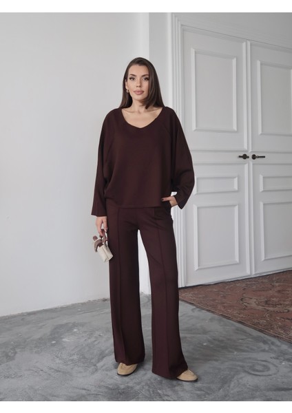 Kadın Elora Modal Pis Dikiş Detaylı Alt-Üst Takım