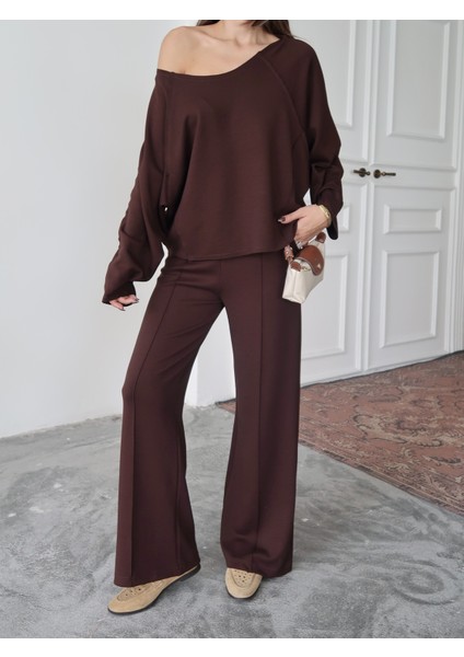 Kadın Elora Modal Pis Dikiş Detaylı Alt-Üst Takım