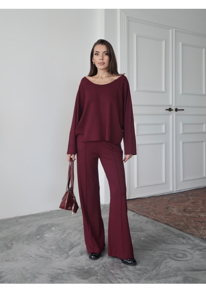 Kadın Elora Modal Pis Dikiş Detaylı Alt-Üst Takım