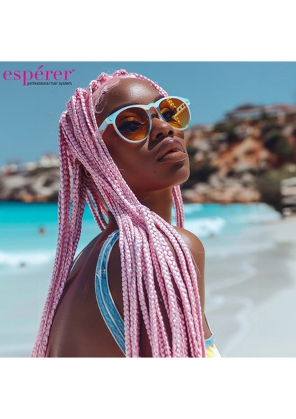 Sentetik Örgülük Saç Esperer 100 Gr. / Şeker Pembesi