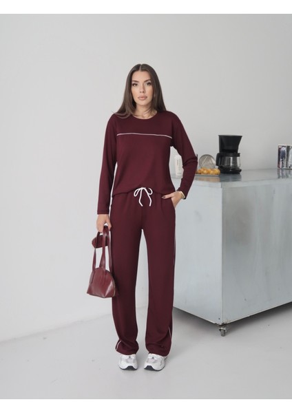 Kadın Blake Modal Biye Detaylı Alt-Üst Takım