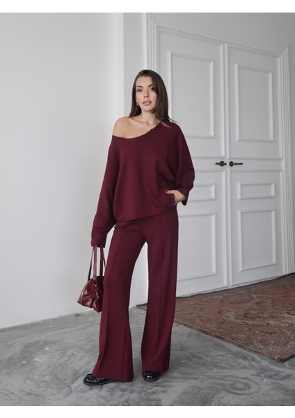 Kadın Elora Modal Pis Dikiş Detaylı Alt-Üst Takım
