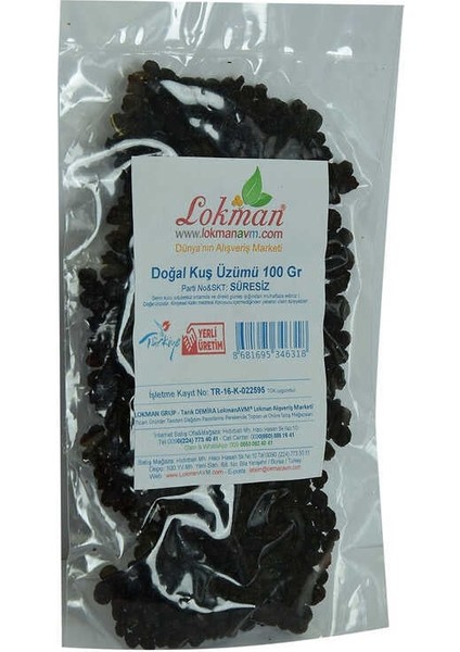 Kuş Üzümü Doğal 100 gr Paket modelleri