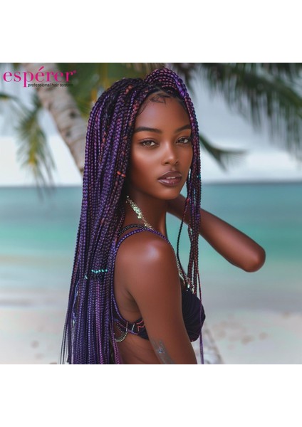 Sentetik Örgülük Saç Esperer 100 Gr. / Mor