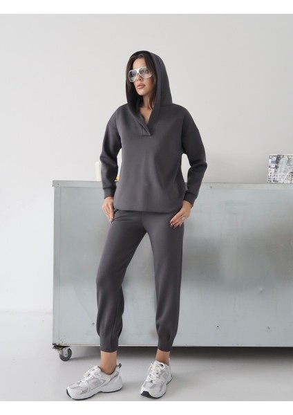 Kadın Nexa Scuba Kumaş Kapüşonlu Alt- Üst Takım modelleri