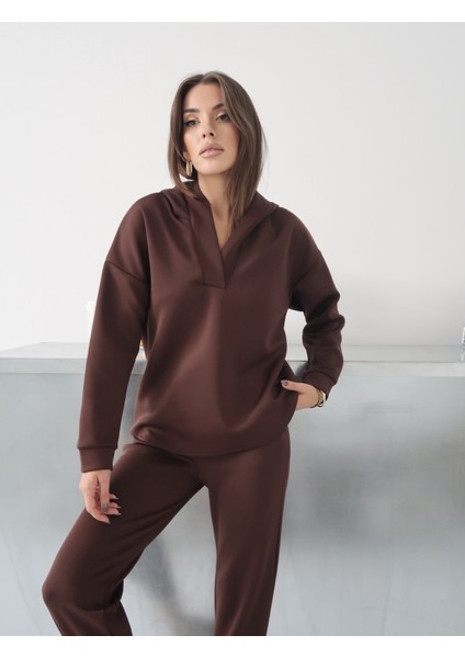 Kadın Nexa Scuba Kumaş Kapüşonlu Alt- Üst Takım modelleri