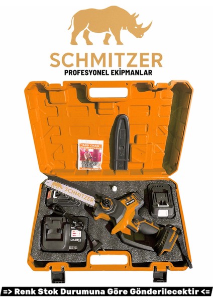 Schmıtzer Profesyonel 21V Pro Metal Dişli Çift Akülü Çelik Şansuzab Şarjlı Dal Ağaç Budama Makinesi Testeresi fırsatları