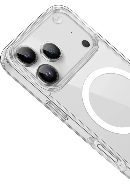 iPhone 17 Pro Kılıf Pc Real Sert Mika Şeffaf Magsafe Kapak - Şeffaf fiyatları