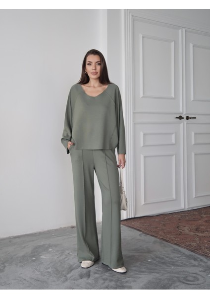 Kadın Elora Modal Pis Dikiş Detaylı Alt-Üst Takım