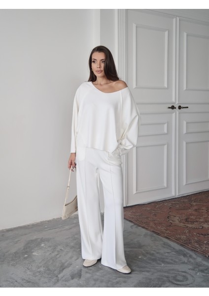 Kadın Elora Modal Pis Dikiş Detaylı Alt-Üst Takım