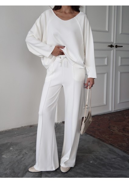 Kadın Elora Modal Pis Dikiş Detaylı Alt-Üst Takım