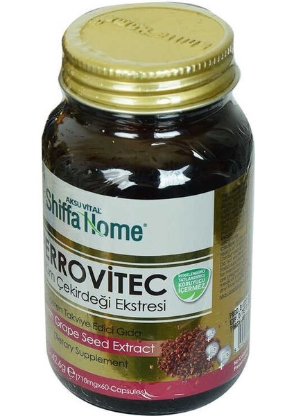 Shiffa Home Ferrovitec Üzüm Çekirdeği Ekstresi Diyet Takviyesi 710 Mg x 60 Kapsül fiyatları